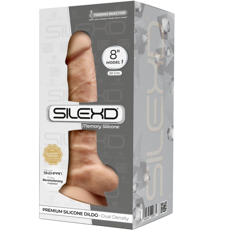 SILEXD MODELO 1 PENE REALISTICO SILICONA PREMIUM SILEXPAN 20 CM