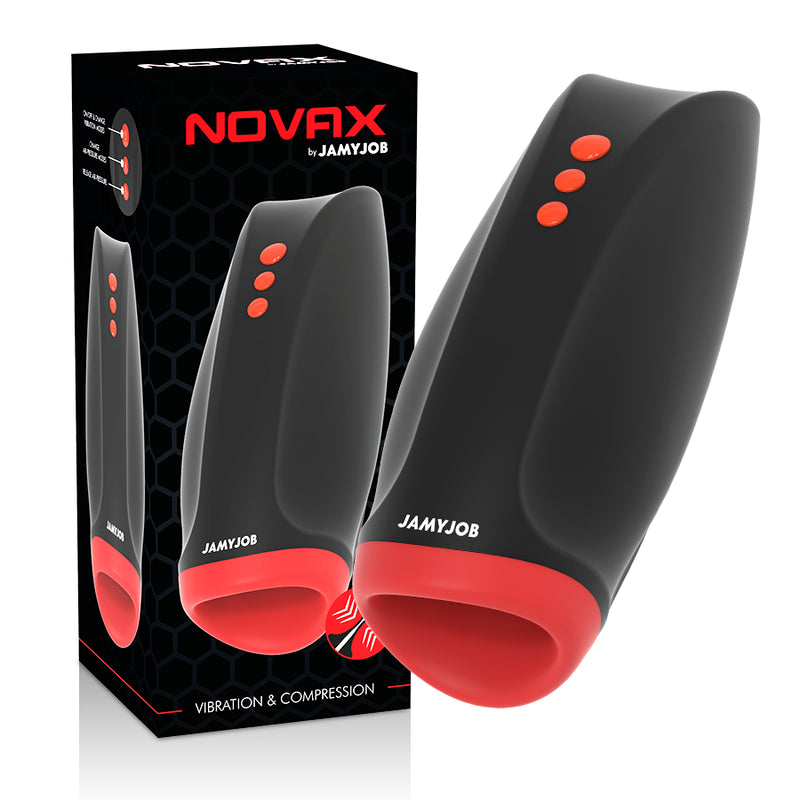 JAMYJOB NOVAX MASTURBADOR CON VIBRACION Y COMPRESIoN