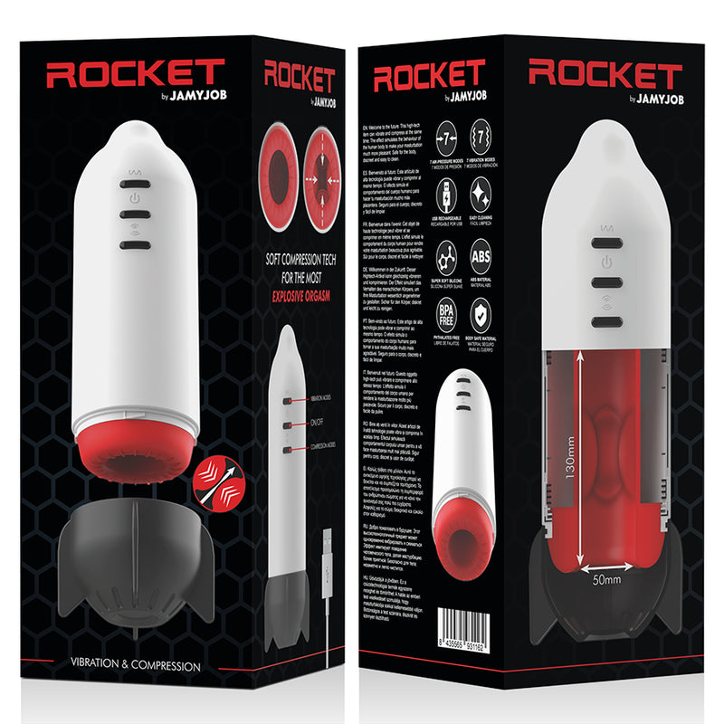 JAMYJOB ROCKET MASTURBADOR TECNOLOGiA SOFT COMPRESSION Y VIBRACION