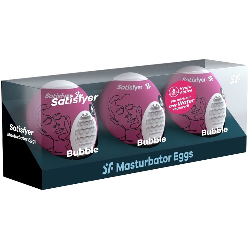 SATISFYER 3 HUEVOS MASTURBADORES BUBBLE