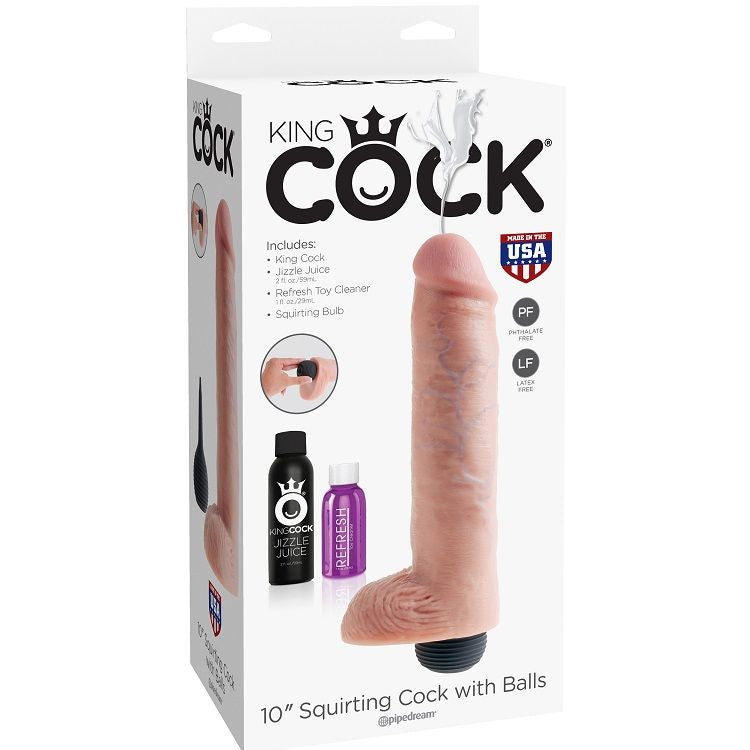 KING COCK PENE REALISTICO EYACULADOR NATURAL 2540CM