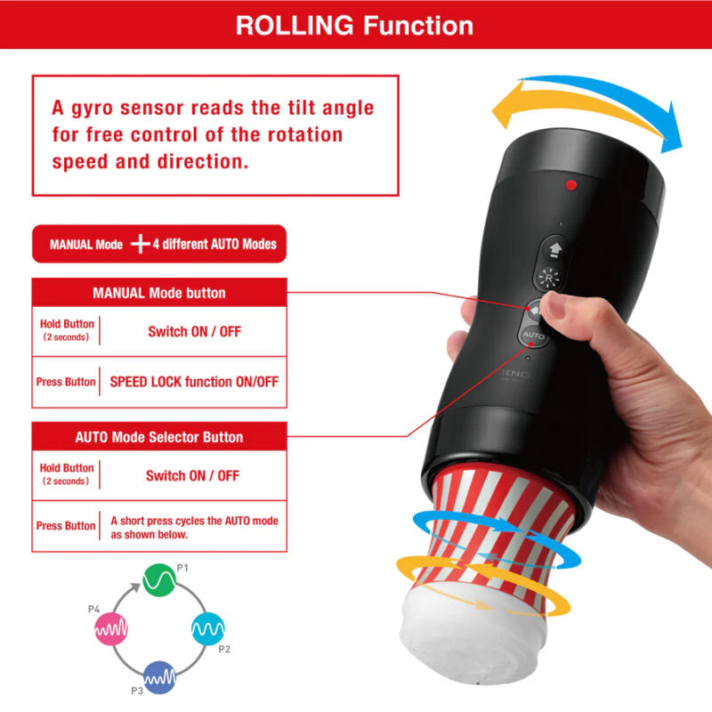 TENGA VACUUM GYRO ROLLER SUCCIoN Y ROTACIoN