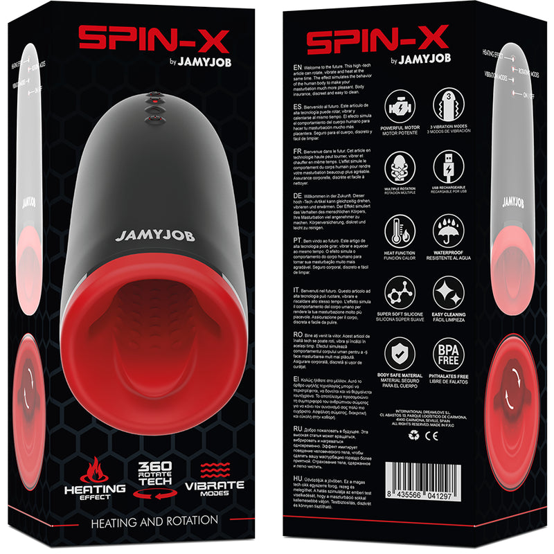 JAMYJOB SPIN X MASTURBADOR CON ROTACIoN Y FUNCIoN CALOR