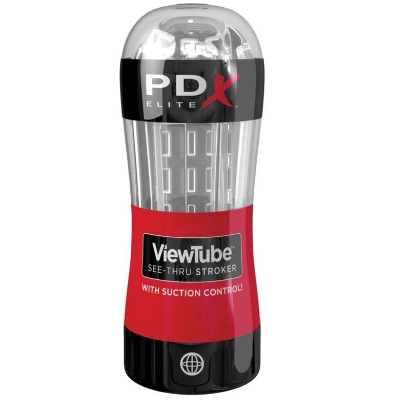 PDX ELITE MASTURBADOR STROKER VIEWTUBE CONTROL SUCCION TRANSPARENTE