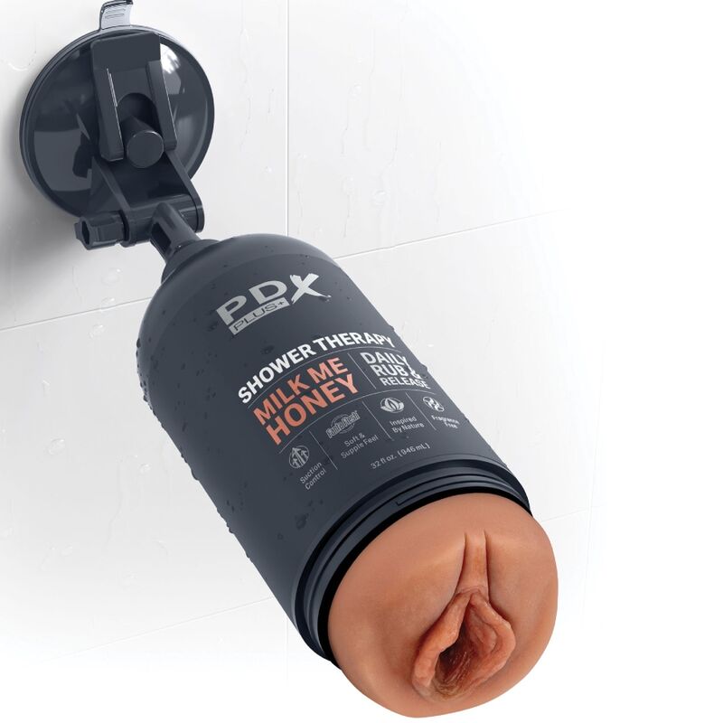 PDX PLUS MASTURBADOR STROKER DISEyO DISCRETO DE BOTE CHAMPU MILK ME HONEY CARAMELO