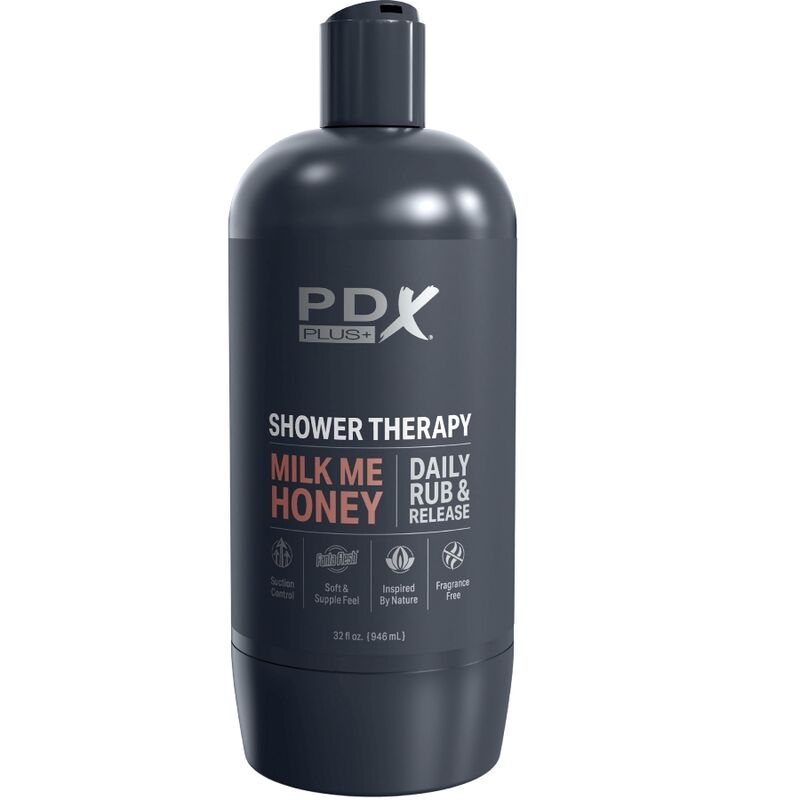 PDX PLUS MASTURBADOR STROKER DISEyO DISCRETO DE BOTE CHAMPU MILK ME HONEY CARAMELO