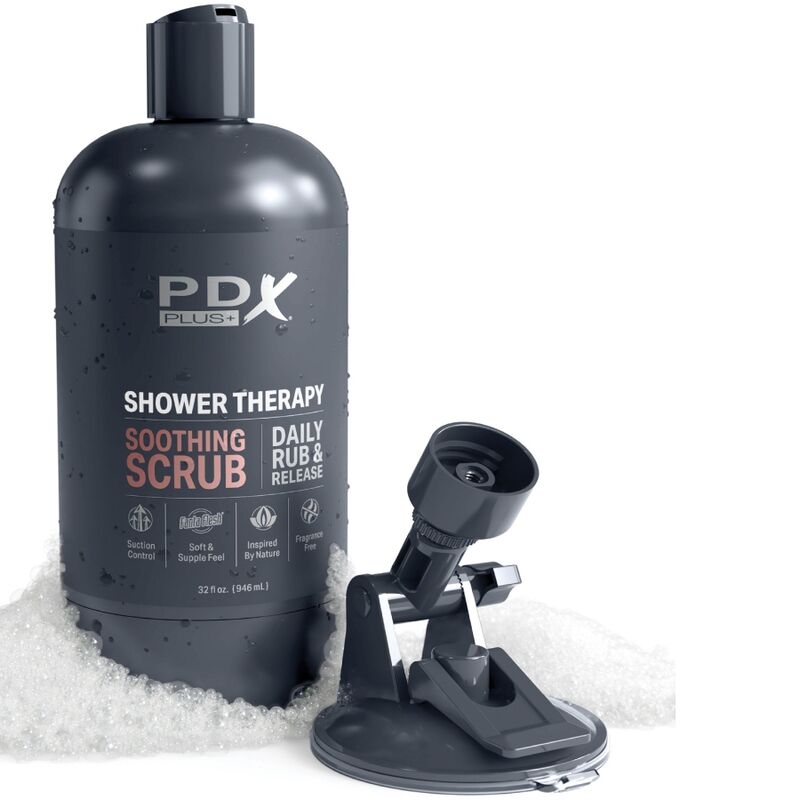 PDX PLUS MASTURBADOR STROKER DISEyO DISCRETO DE BOTE CHAMPU SOOTHING SCRUB CARAMELO