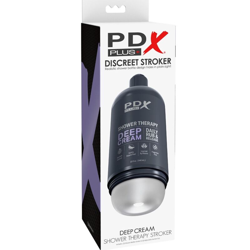 PDX PLUS MASTURBADOR STROKER DISEyO DISCRETO DE BOTE CHAMPU DEEP CREAM