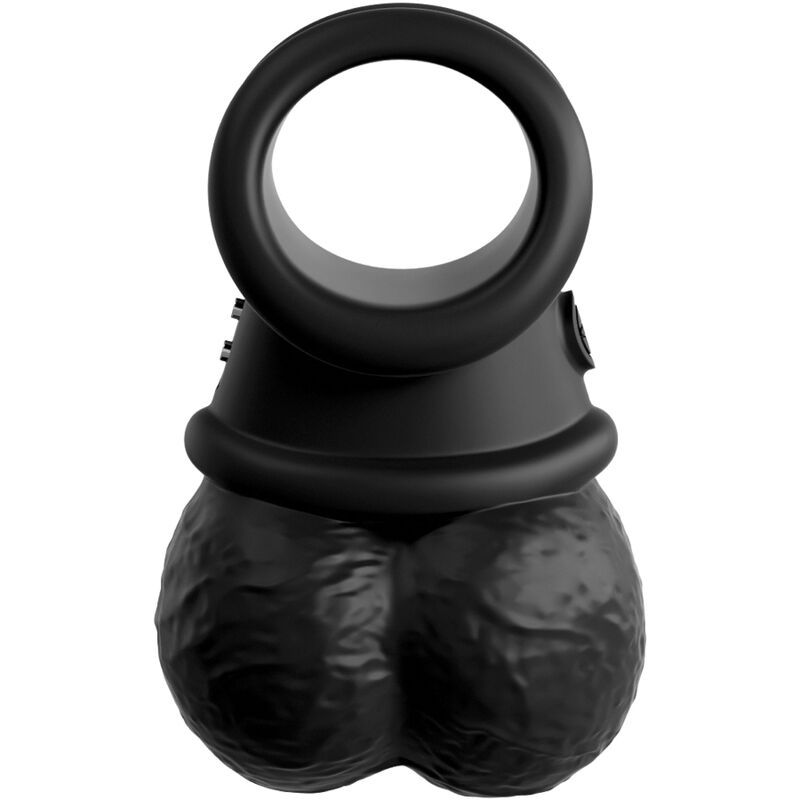 KING COCK ELITE ANILLO CON TESTICULOS DE SILICONA VIBRADOR