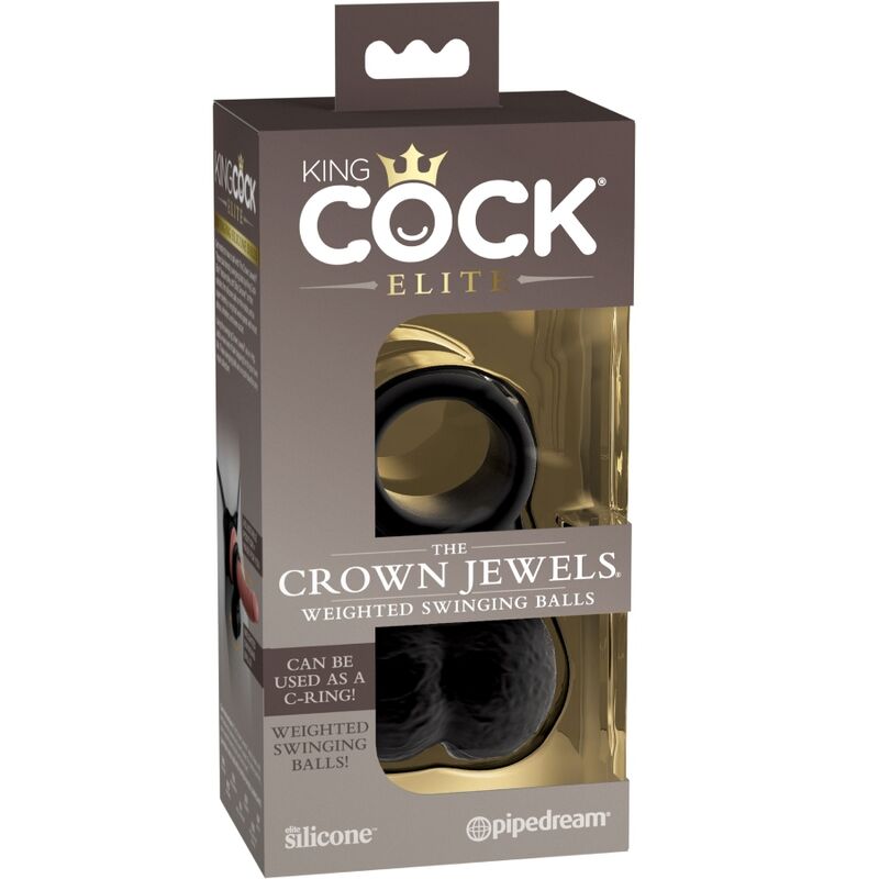 KING COCK ELITE ANILLO CON TESTICULOS DE SILICONA