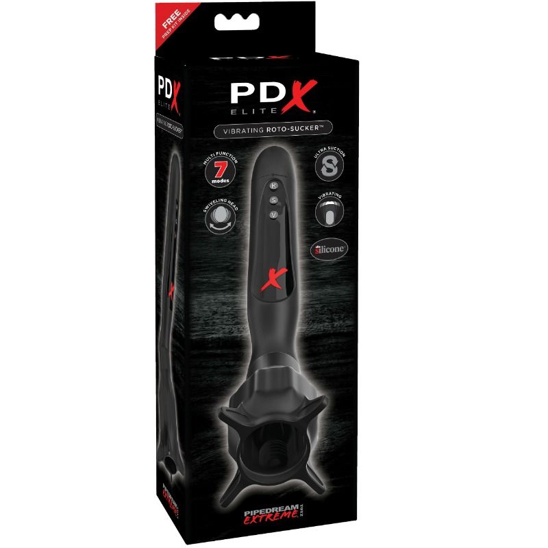 PDX ELITE ESTIMULADOR CON VIBRACION Y SUCCION ROTO SUCKER