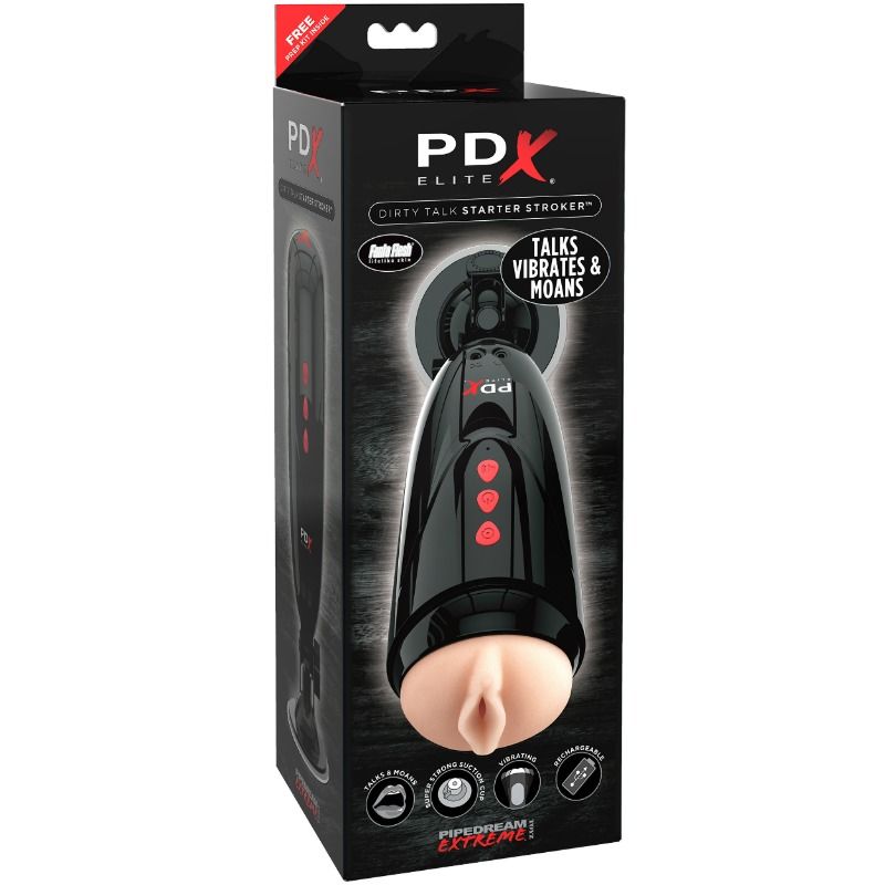 PDX ELITE DIRTY TALK STARTER STROKER MASTURBADOR VAGINA