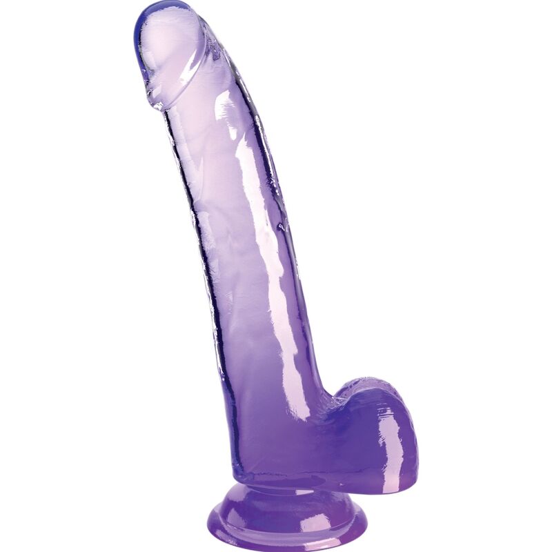 KING COCK CLEAR DILDO CON TESTICULOS 203 CM MORADO