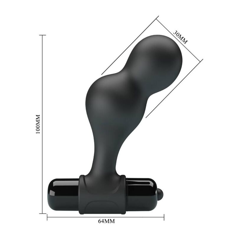 MR PLAY PLUG ANAL VIBRADOR DE SILICONA NEGRO