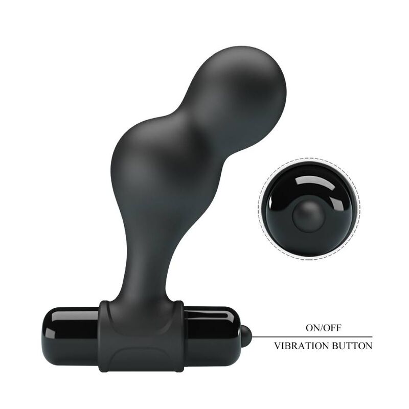 MR PLAY PLUG ANAL VIBRADOR DE SILICONA NEGRO