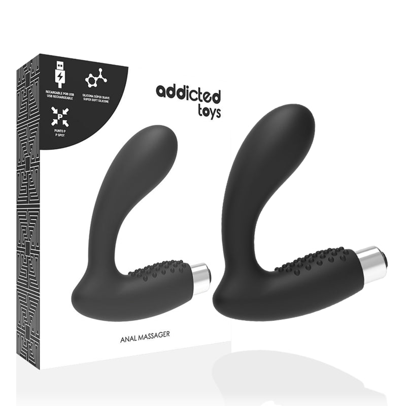 ADDICTED TOYS VIBRADOR PROSTaTICO RECARGABLE MODEL 5 NEGRO