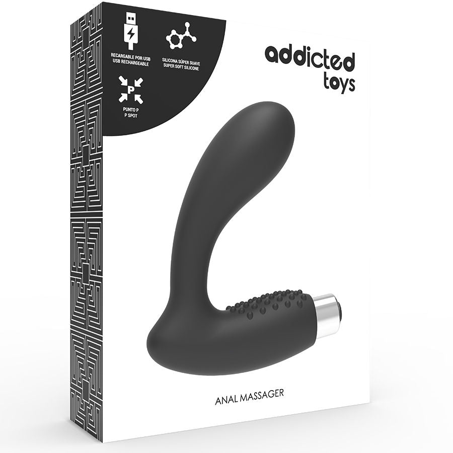 ADDICTED TOYS VIBRADOR PROSTaTICO RECARGABLE MODEL 5 NEGRO