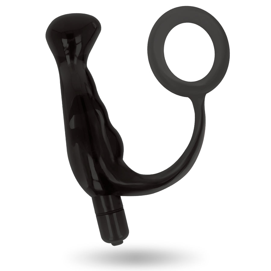 ADDICTED TOYS VIBRADOR PROSTaTICO NEGRO 10 CM