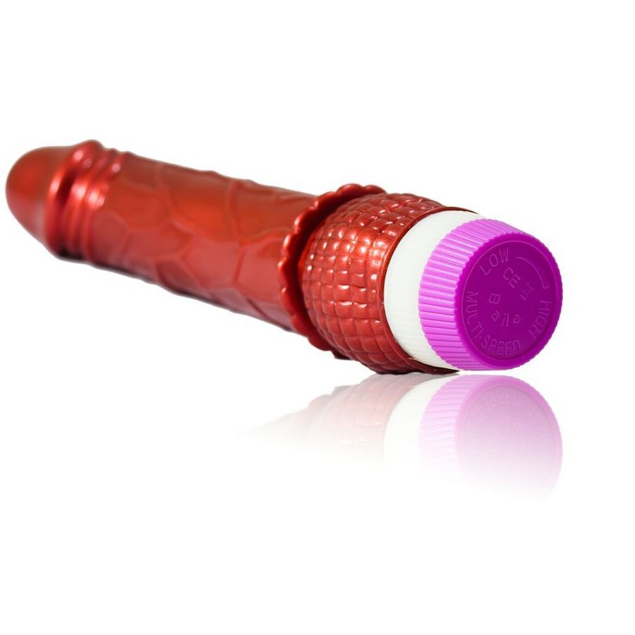 VIBRADOR ROJO REALISTICO 23 CM