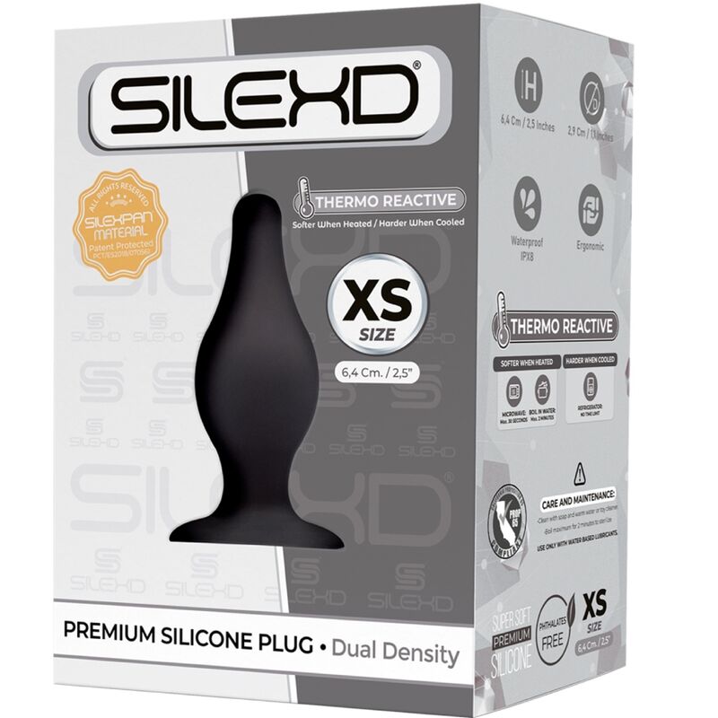 SILEXD MODELO 2 PLUG ANAL SILICONA PREMIUM SILEXPAN PREMIUM TERMORREACTIVO TALLA XS