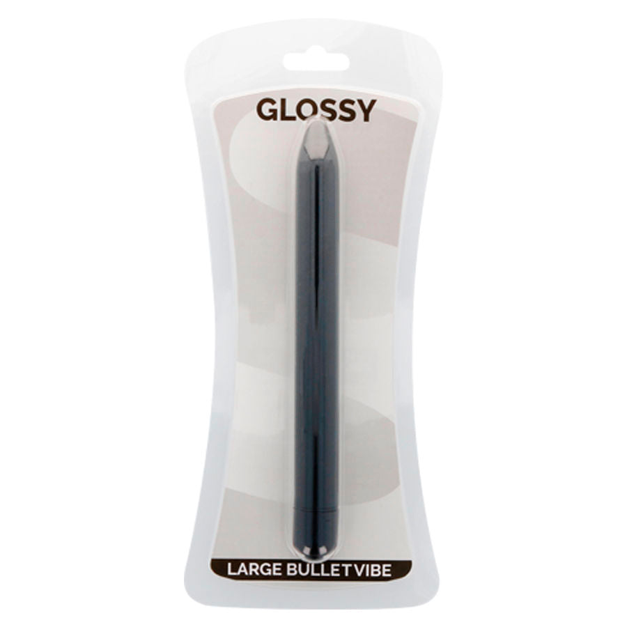 GLOSSY SLIM VIBRADOR NEGRO