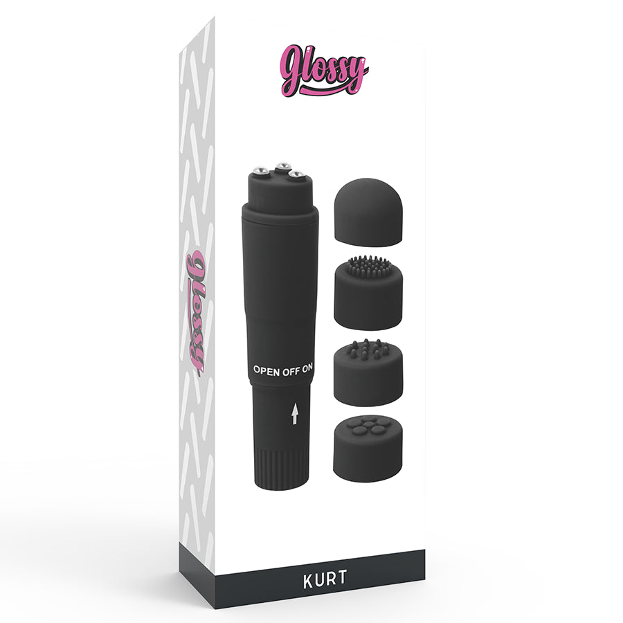 GLOSSY POCKET KURT MASAJEADOR NEGRO