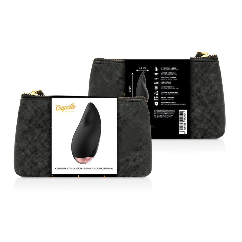 COQUETTE CHIC DESIRE ESTIMULADOR CLiTORIS NEGRO GOLD GOTA