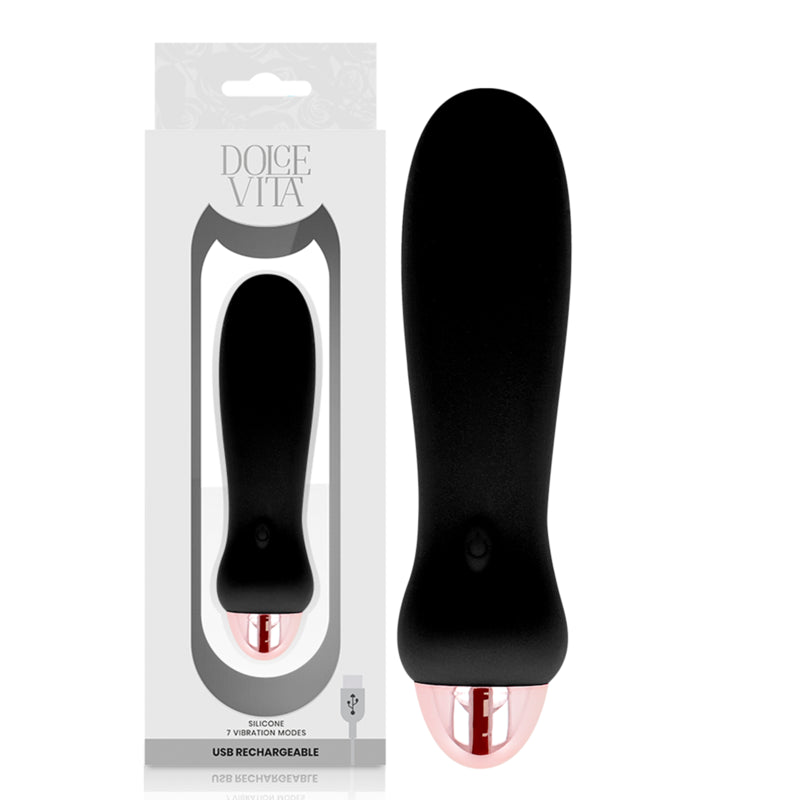 DOLCE VITA VIBRADOR RECARGABLE FIVE NEGRO 7 VELOCIDADES