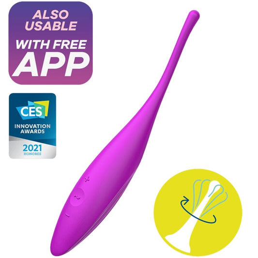 SATISFYER TWIRLING JOY ESTIMULADOR CLITORIS FUCSIA