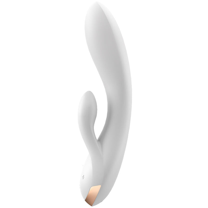 SATISFYER DOUBLE FLEX VIBRADOR APP BLANCO