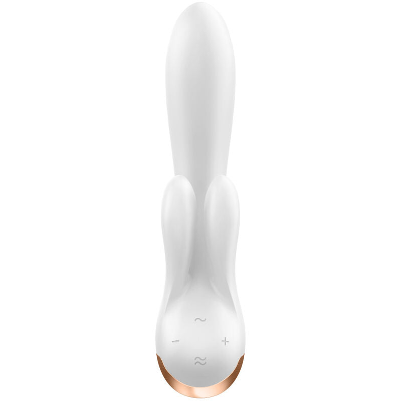 SATISFYER DOUBLE FLEX VIBRADOR APP BLANCO