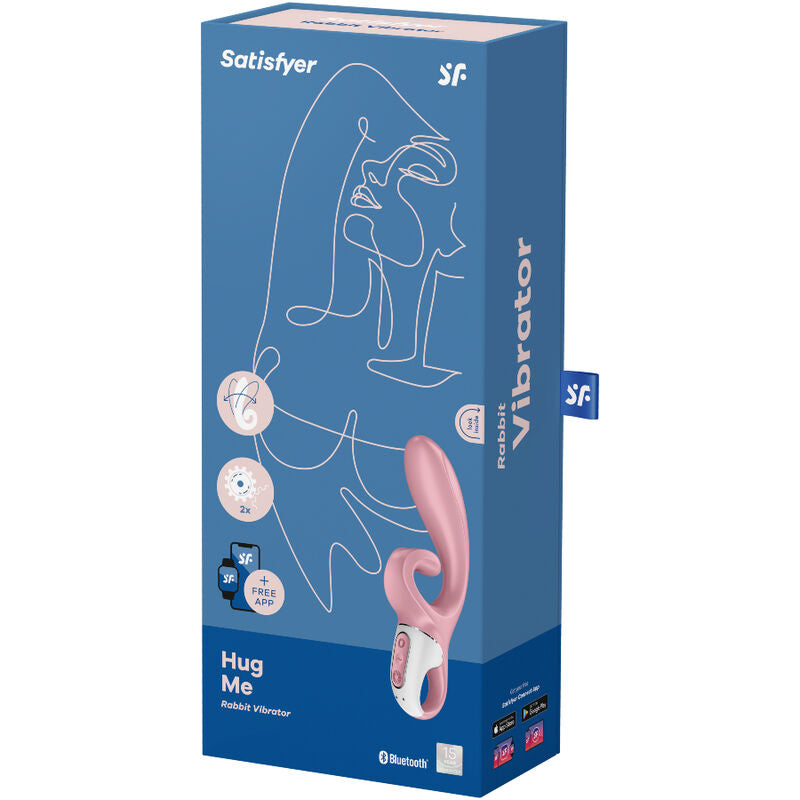 SATISFYER HUG ME VIBRADOR RABBIT APP ROSA