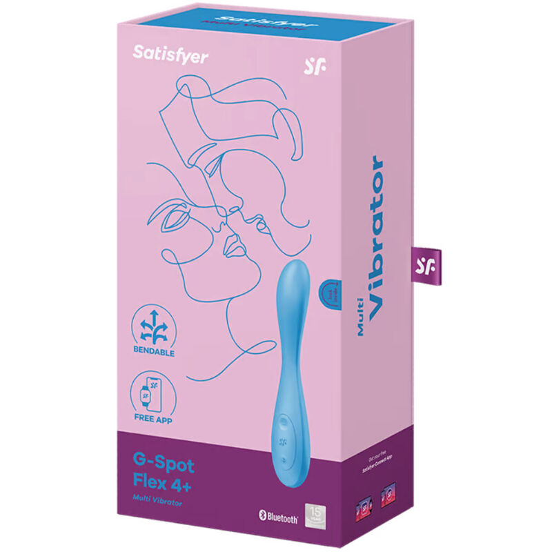 SATISFYER G SPOT FLEX 4 MULTI VIBRADOR APP AZUL