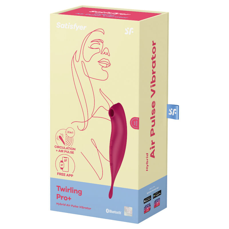 SATISFYER TWIRLING PRO ESTIMULADOR Y VIBRADOR APP ROJO