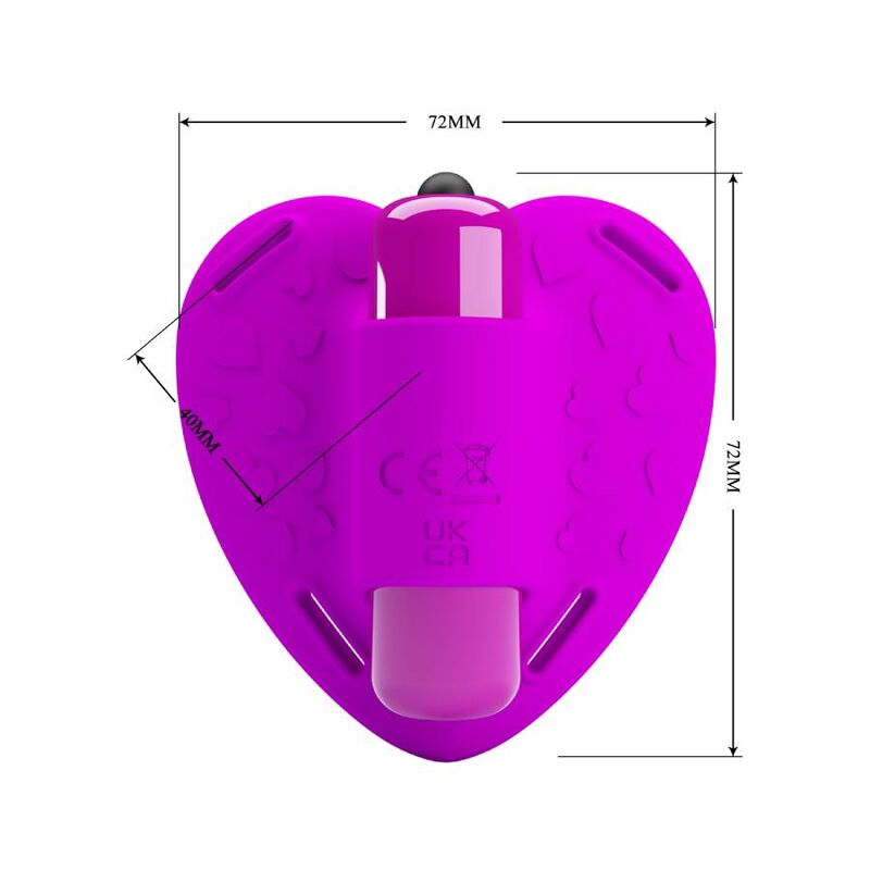 PRETTY LOVE MASAJEADOR DE CLITORIS HEARTBEAT 10 MODOS DE VIBRACION MORADO