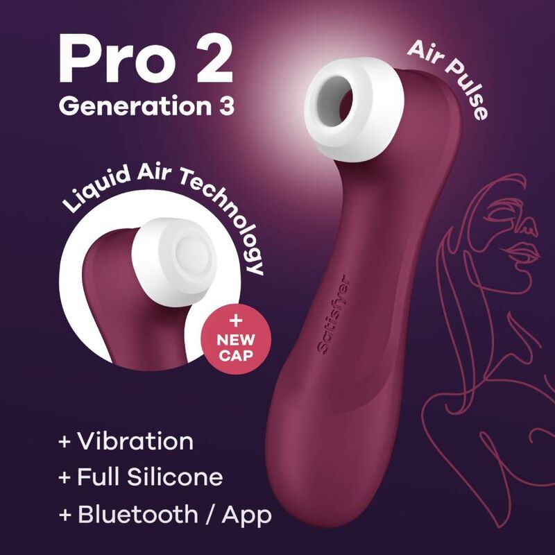 SATISFYER PRO 2 GENERACIoN 3 GRANATE BLUETOOTH APP