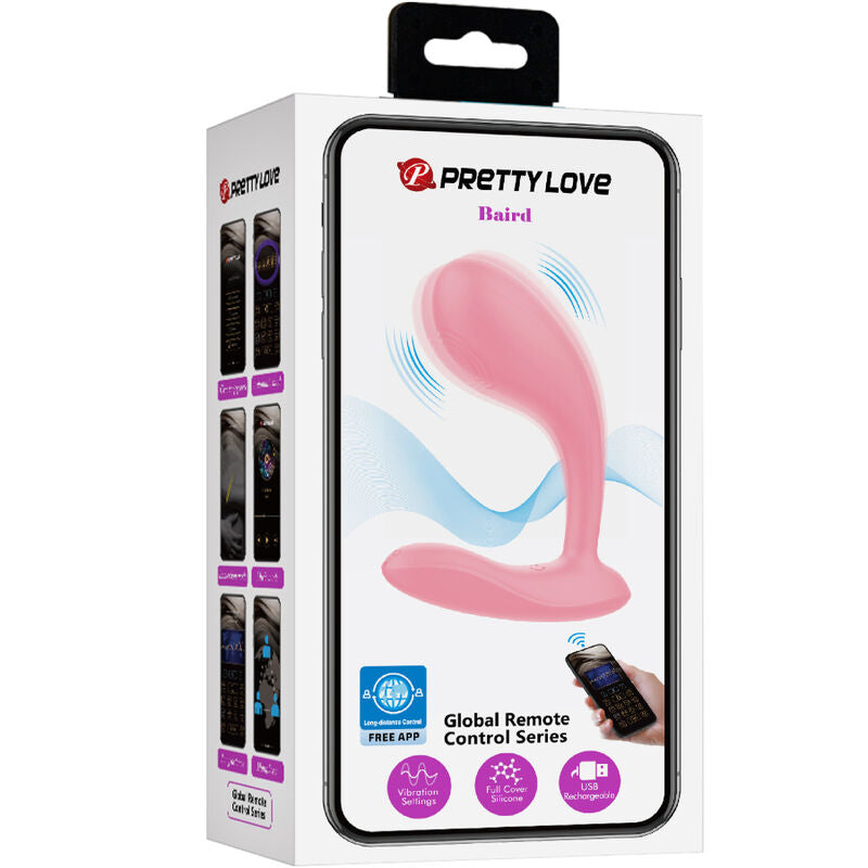 PRETTY LOVE BAIRD G SPOT 12 VIBRACIONES RECARGABLE ROSA APP