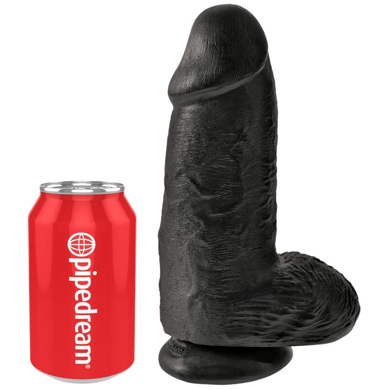 KING COCK PENE REALISTICO CHUBBY 23 CM NEGRO