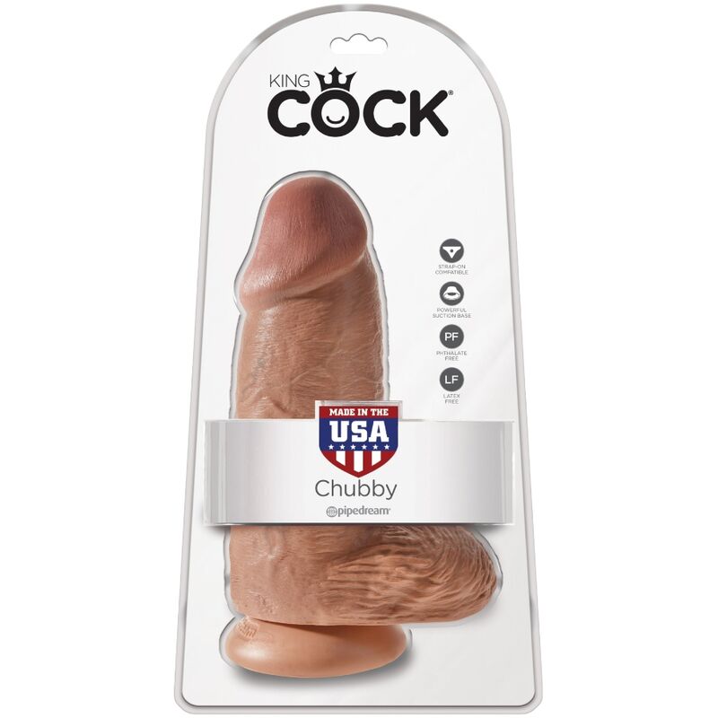 KING COCK PENE REALISTICO CHUBBY 23 CM CARAMELO