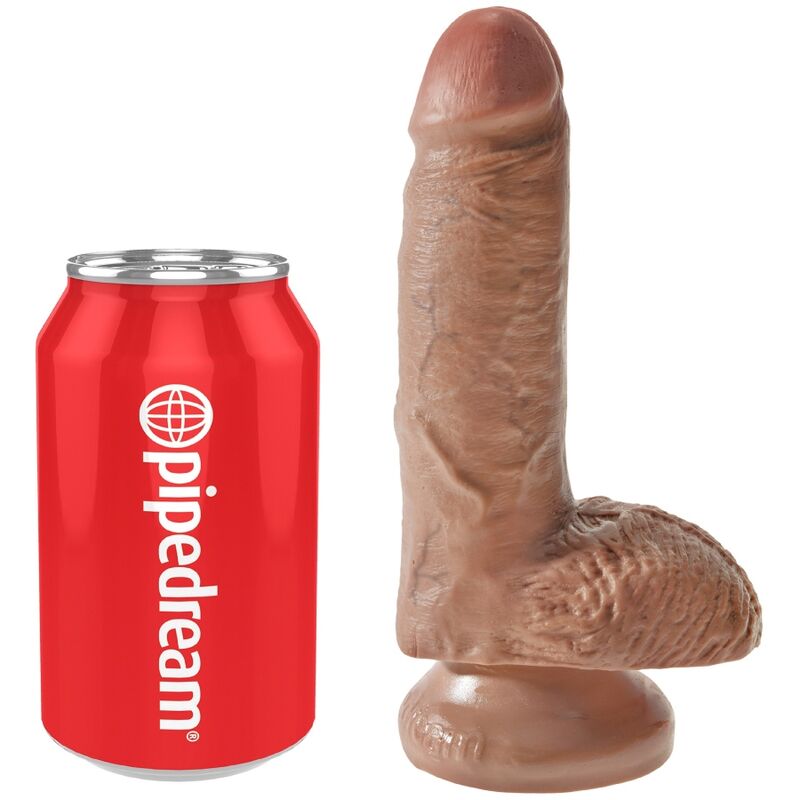 KING COCK PENE REALISTICO CON TESTICULOS 132 CM CARAMELO