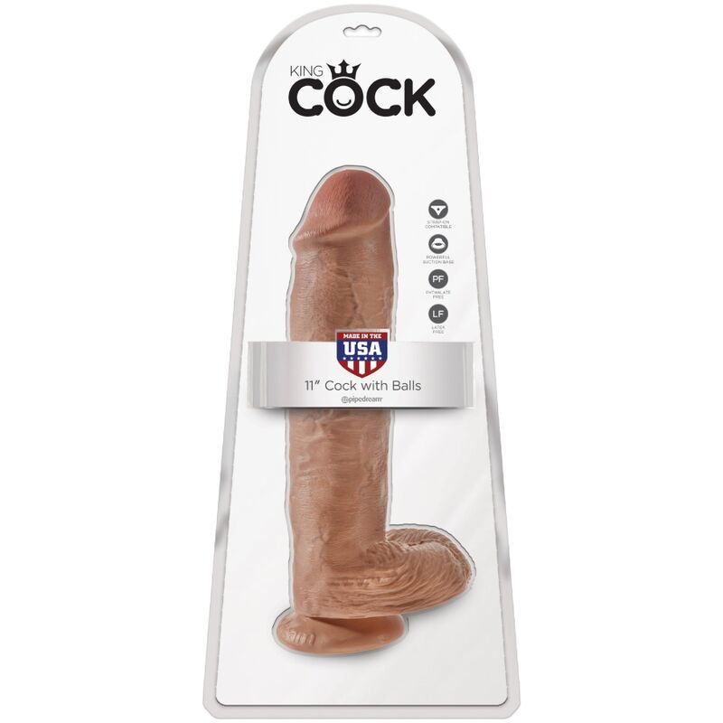 KING COCK PENE REALISTICO CON TESTICULOS 226 CM CARAMELO