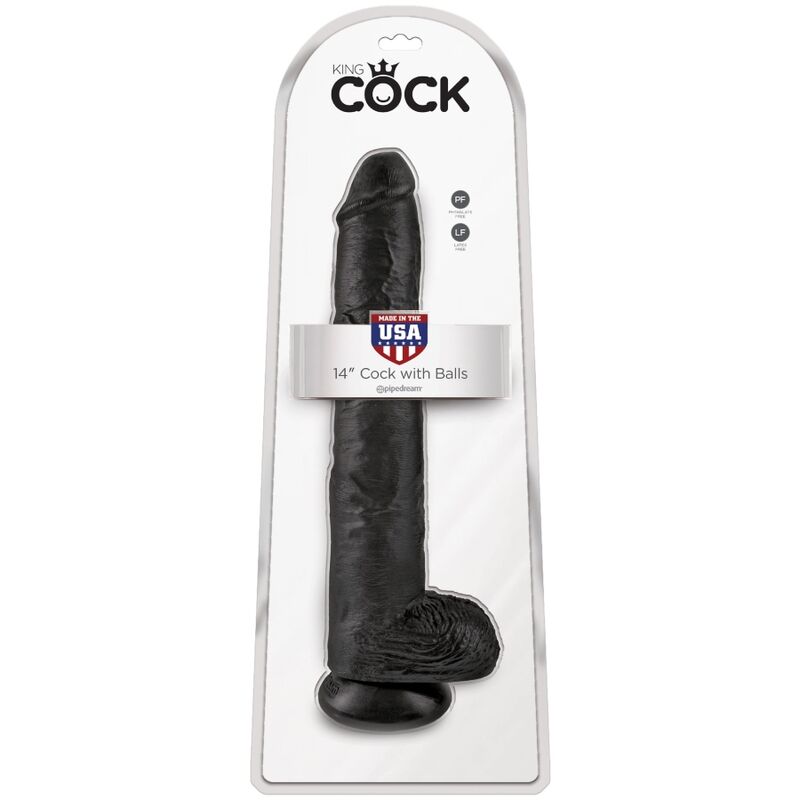 KING COCK PENE REALISTICO CON TESTICULOS 305 CM NEGRO