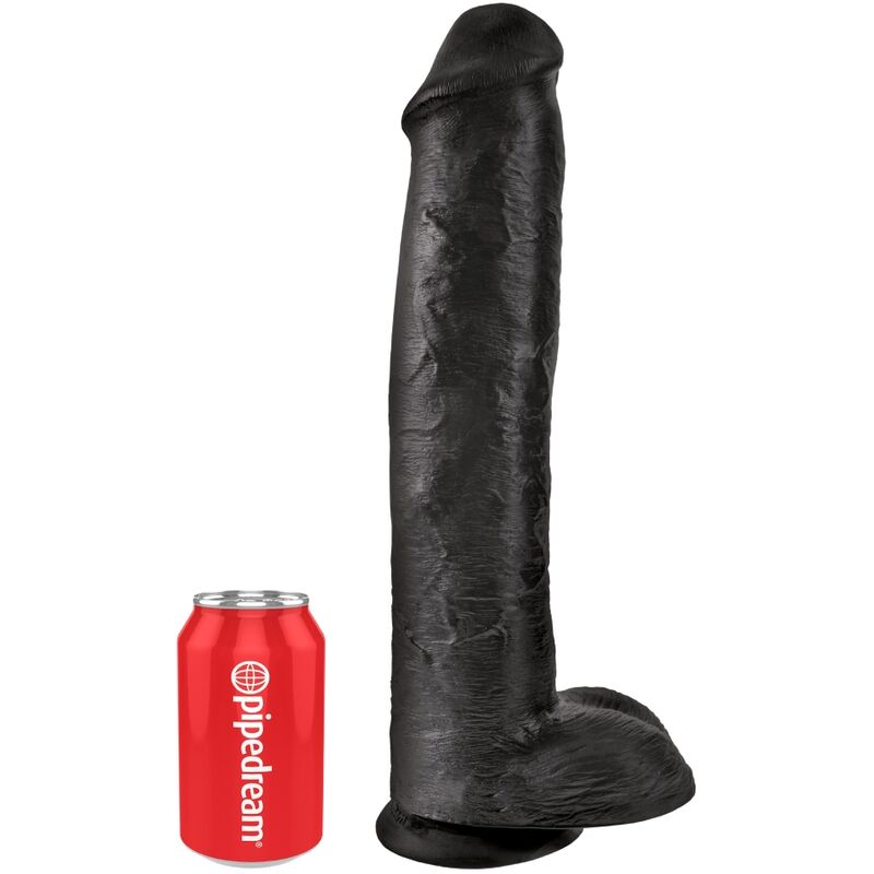 KING COCK PENE REALISTICO CON TESTICULOS 342 CM NEGRO