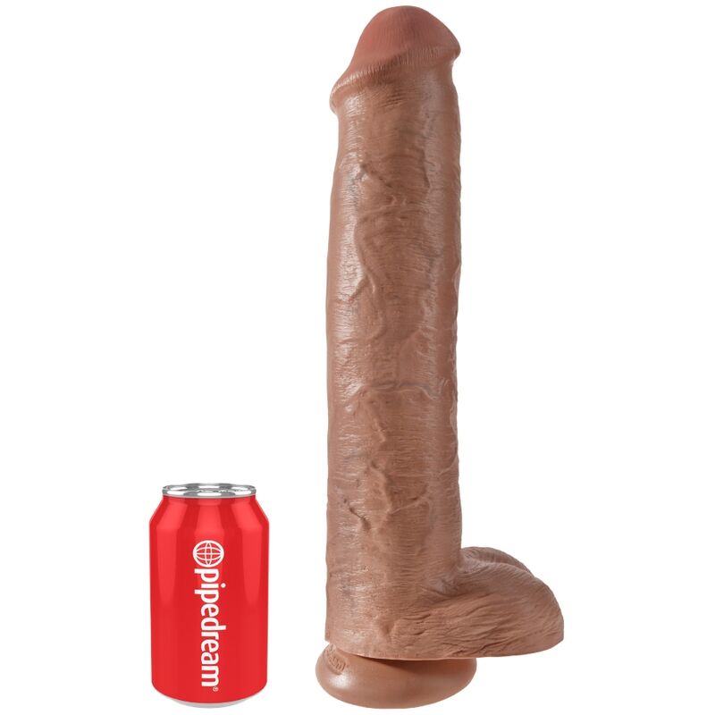 KING COCK PENE REALISTICO CON TESTICULOS 342 CM CARAMELO