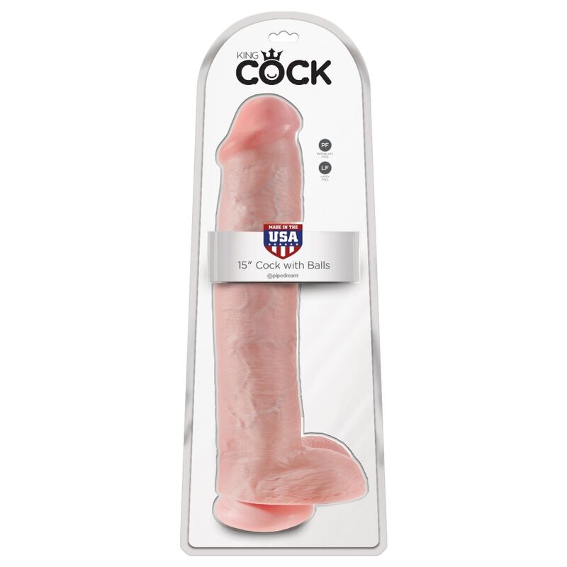 KING COCK PENE REALISTICO CON TESTICULOS 342 CM NATURAL