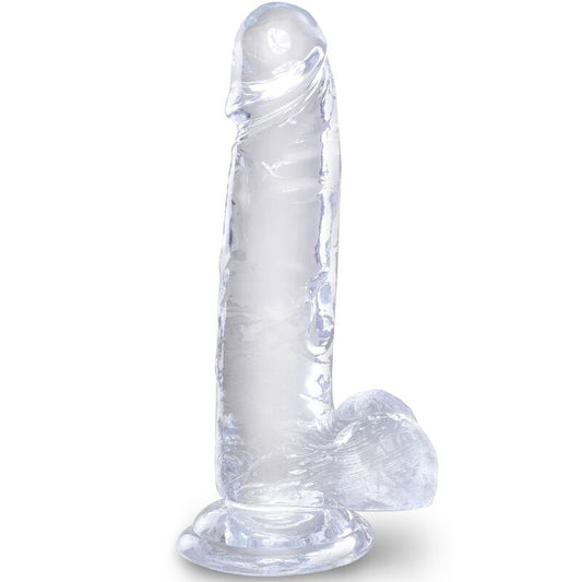 KING COCK CLEAR PENE REALISTICO CON TESTICULOS 152 CM TRANSPARENTE