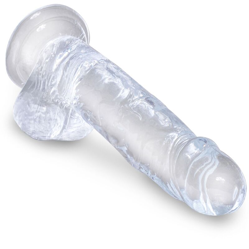 KING COCK CLEAR PENE REALISTICO CON TESTICULOS 152 CM TRANSPARENTE