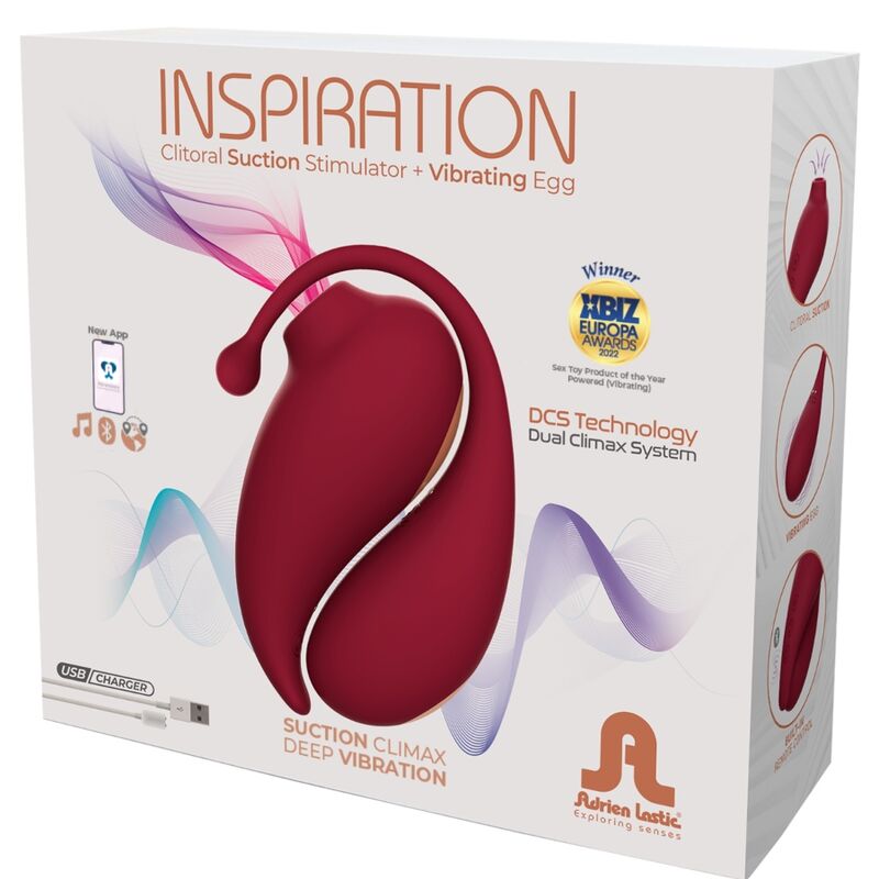 ADRIEN LASTIC INSPIRATION SUCCIONADOR CLITORIS HUEVO VIBRADOR ROJO APP GRATUITA