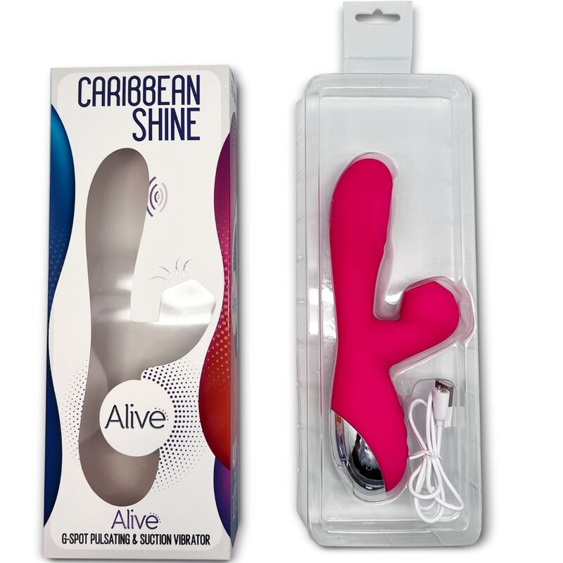 ALIVE CARIBBEAN SHINE VIBRADOR SUCCIONADOR FUCSIA