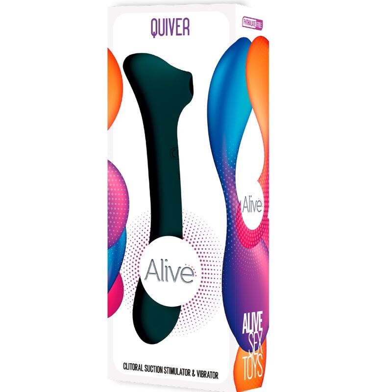 ALIVE QUIVER SUCCIONADOR VIBRADOR VERDE